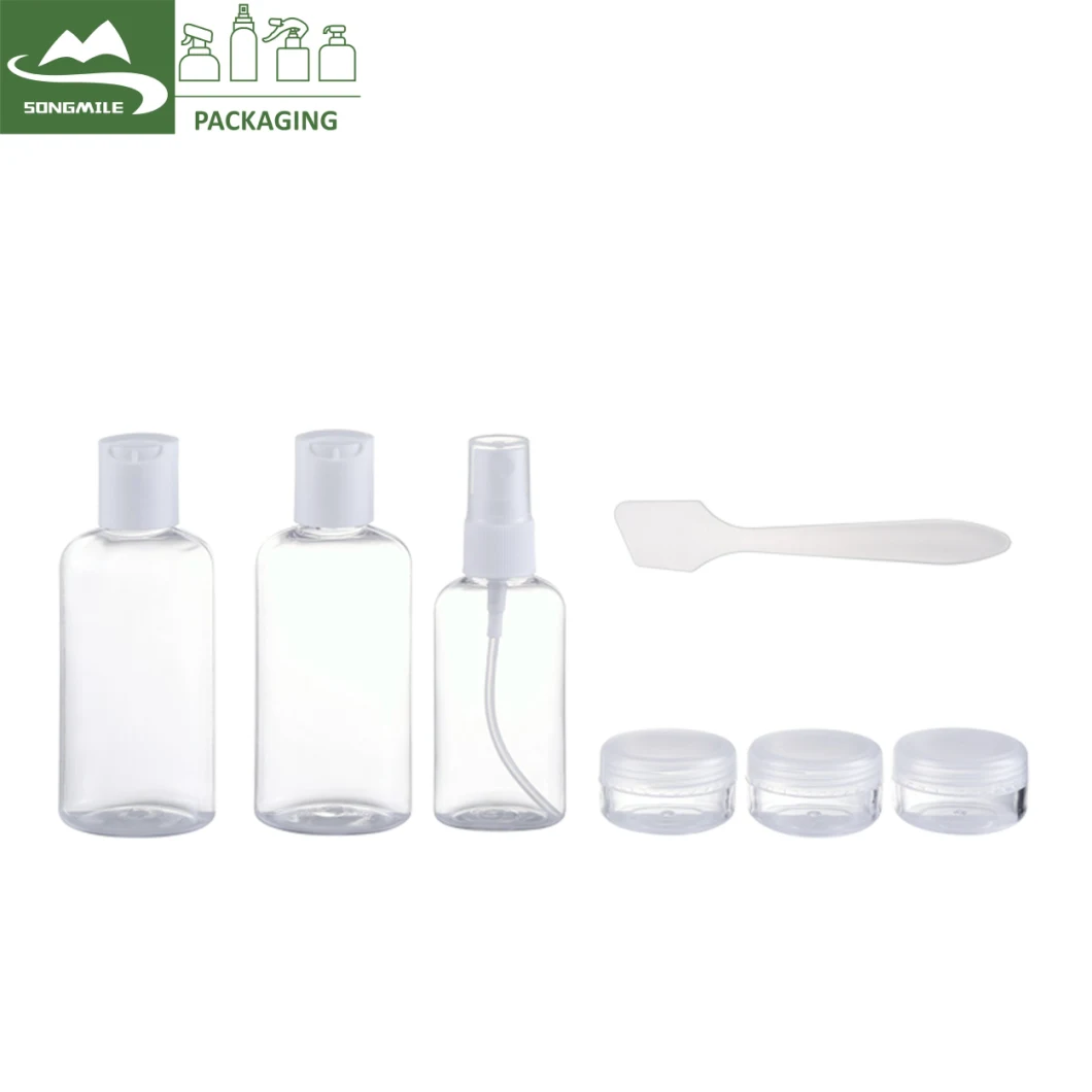 New Design 7PCS PETG Refilled Plastic Travel Cosmetic Bottles