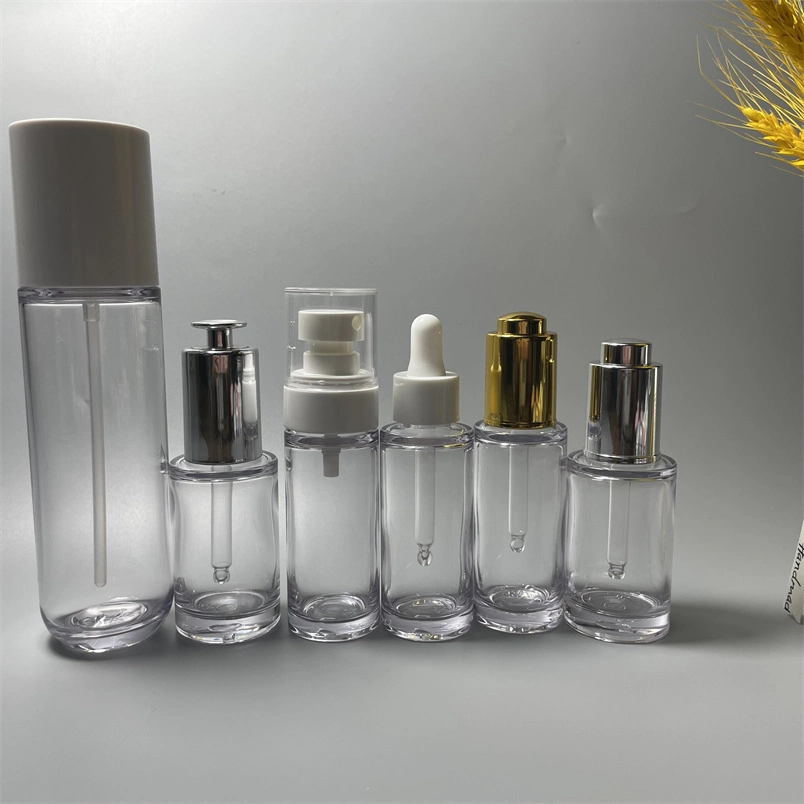 30ml 60ml 80ml 100ml High Transparency Thick Wall PETG Packaging Cosmetic Dropper Bottle