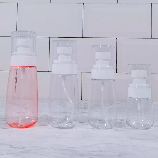 PETG Klare leere kosmetische 30-ml-Pumpsprühflasche mit feinem Nebel