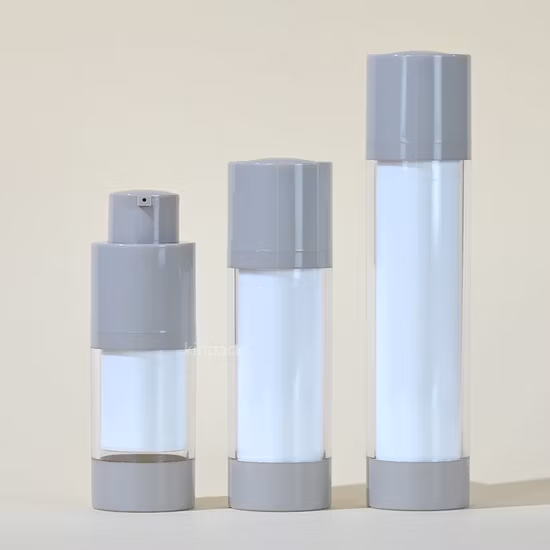 Luxus-Acryl-Kunststoff, nachfüllbar, weiß, 15 ml, 30 ml, 1 Unze, 50 ml, Lotion, Serum, Airless-Pump-Kosmetikflaschen